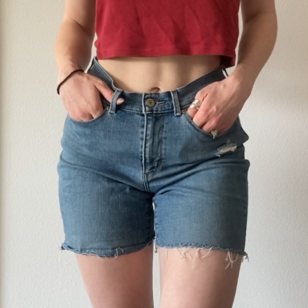 Levi’s Classic Straight Cutoff Denim Blue Women's Shorts